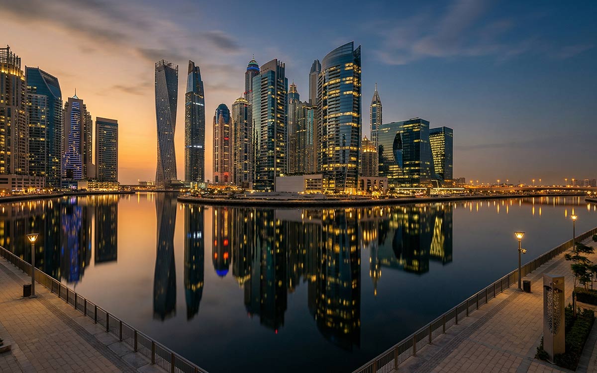 Business Bay canal skyline
